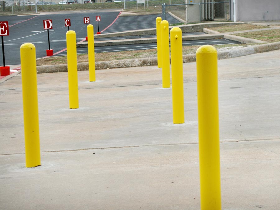 yellow poles