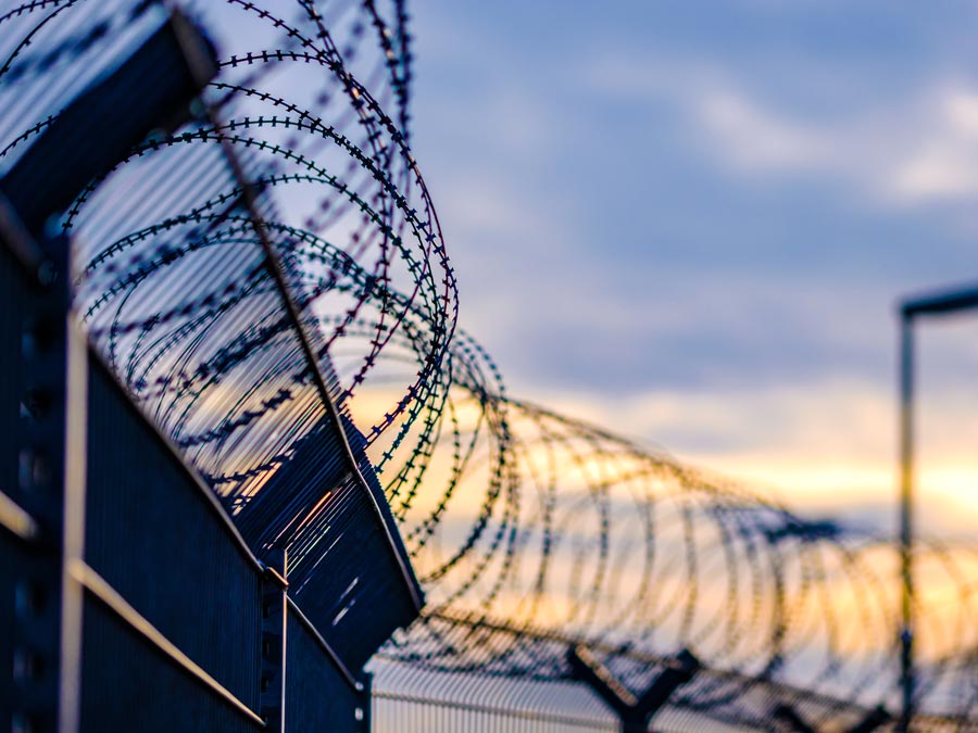 barbed wire fence